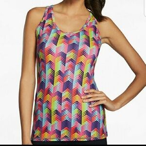Fabletics Embra Chevron Keyhole Back Tank Size XS